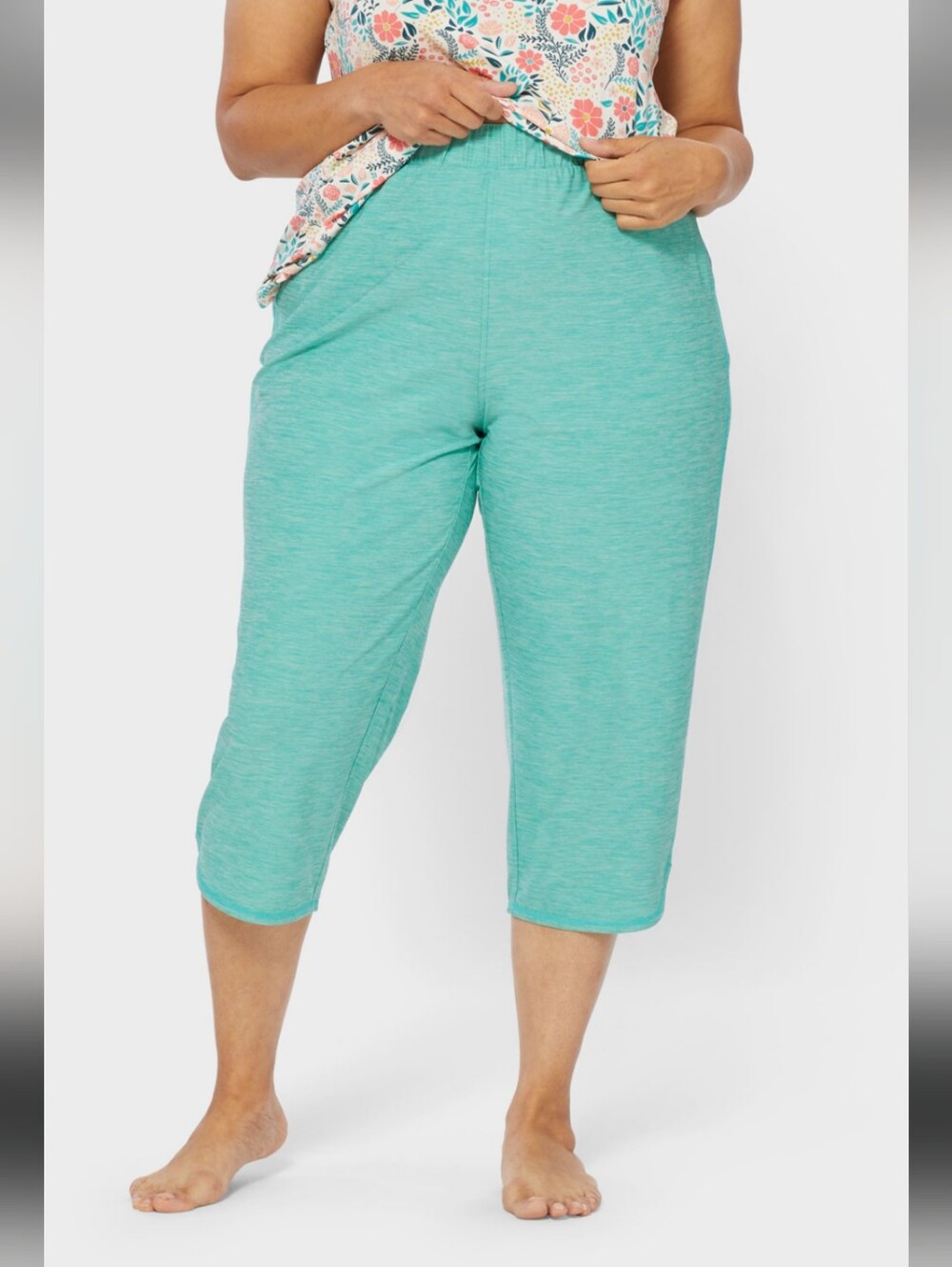 Duluth Trading Co Teal Capri Lounge Pants